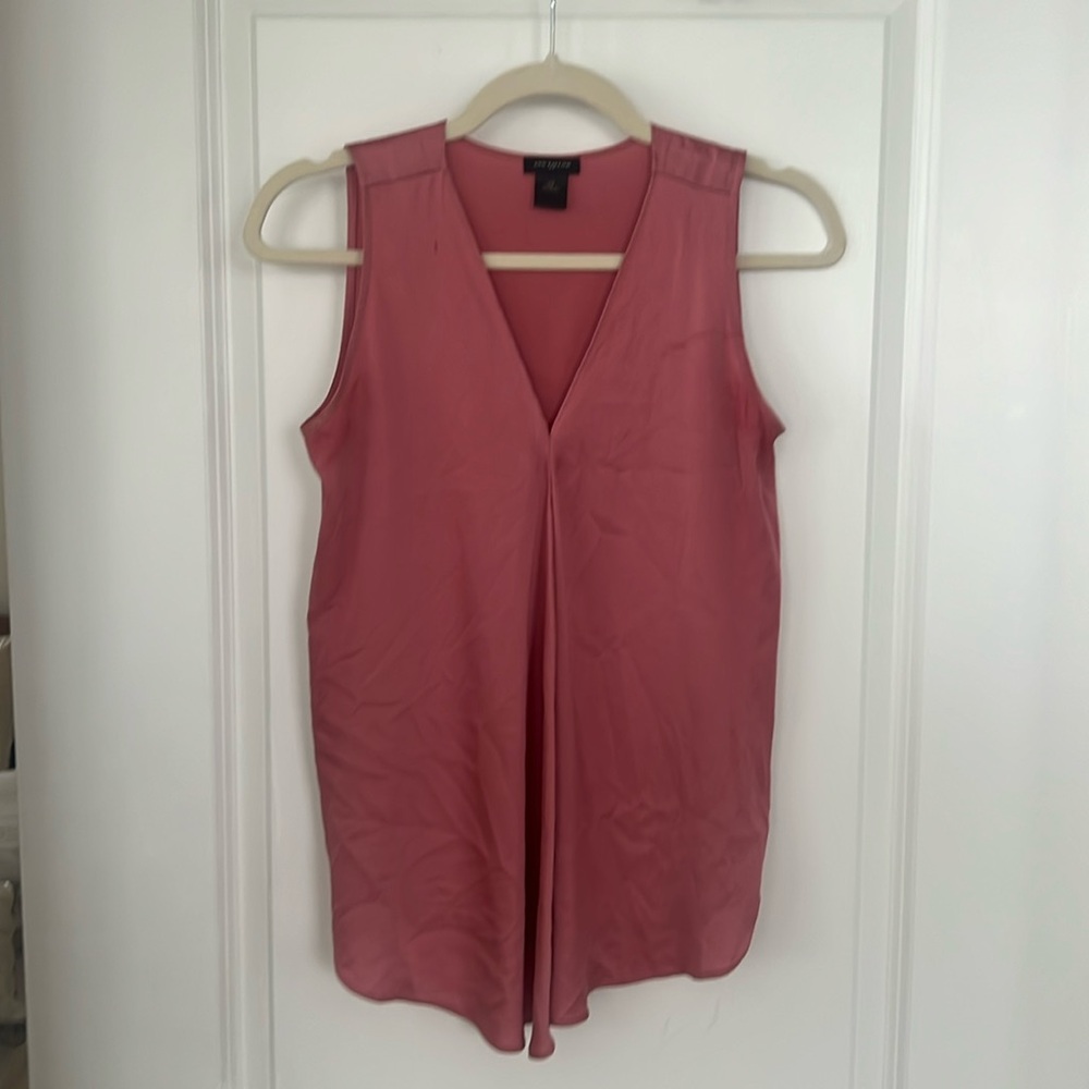 Ann Taylor - pink satin shell size XS